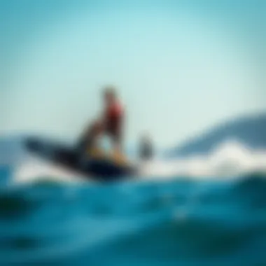 A scenic view of hydrofoiling in action