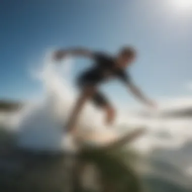 Apex skimboard in action on the water