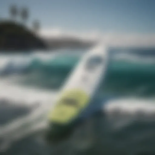 Innovative design of a battery-powered surfboard on the water