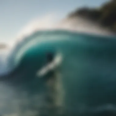 Surfer riding an impressive wave