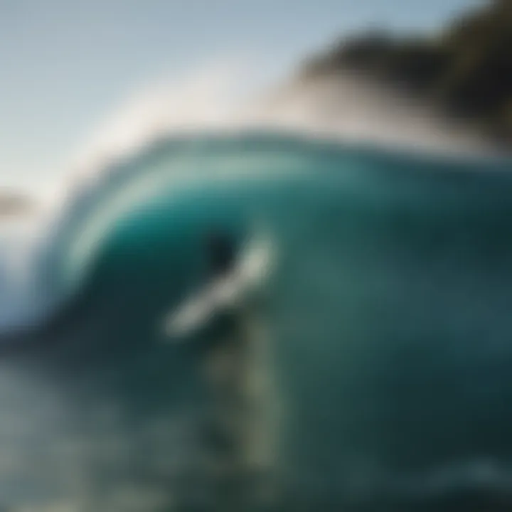 Surfer riding an impressive wave