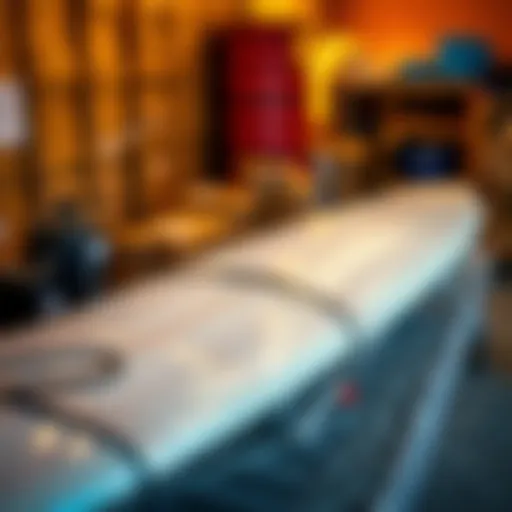 Properly packed surfboard ready for shipping