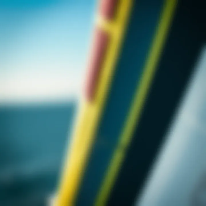 Close-up of the Cabrinha Switchblade 10m fabric and stitching