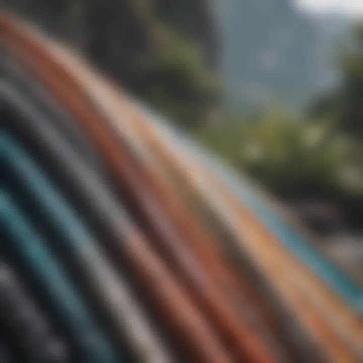 Visual representation of fabric types used in Billabong products