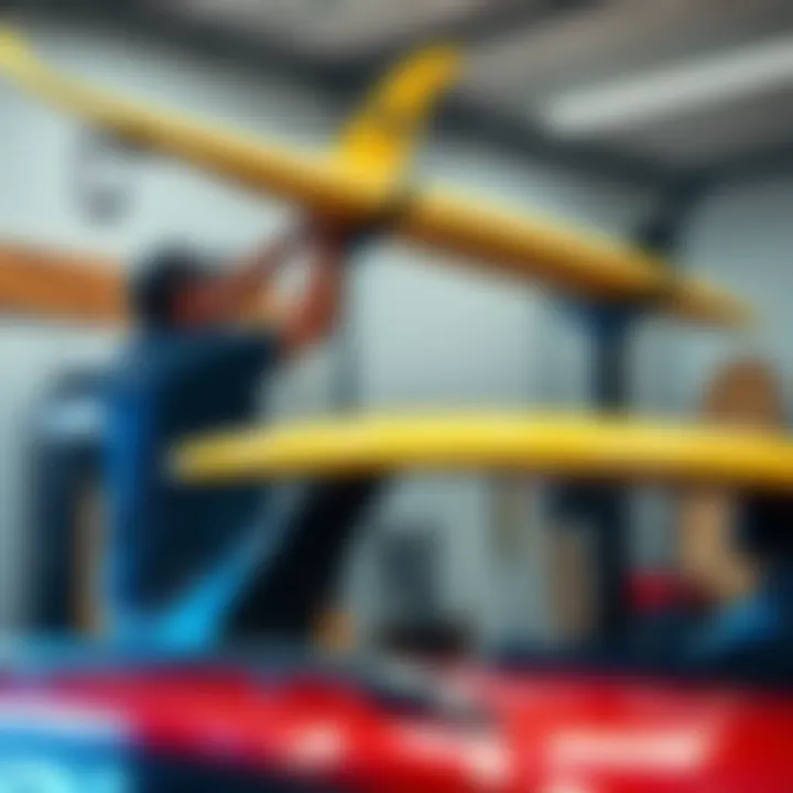 Installation of a surfboard rack