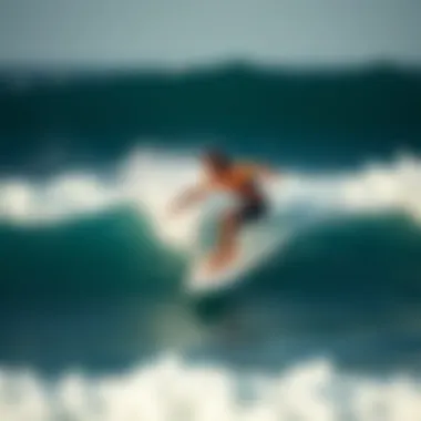Riding the Waves with Foam Surfboards Surfer enjoying a perfect wave on a 10ft foam surfboard