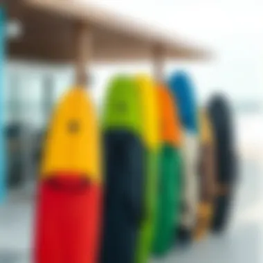 Sizes of Padded Surfboard Bags Comparison Different sizes of padded surfboard bags lined up