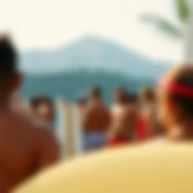 Community gathering celebrating surf culture and lifestyle