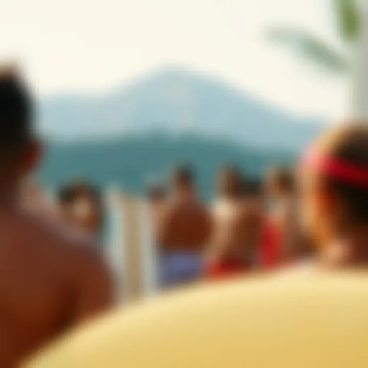 Community gathering celebrating surf culture and lifestyle