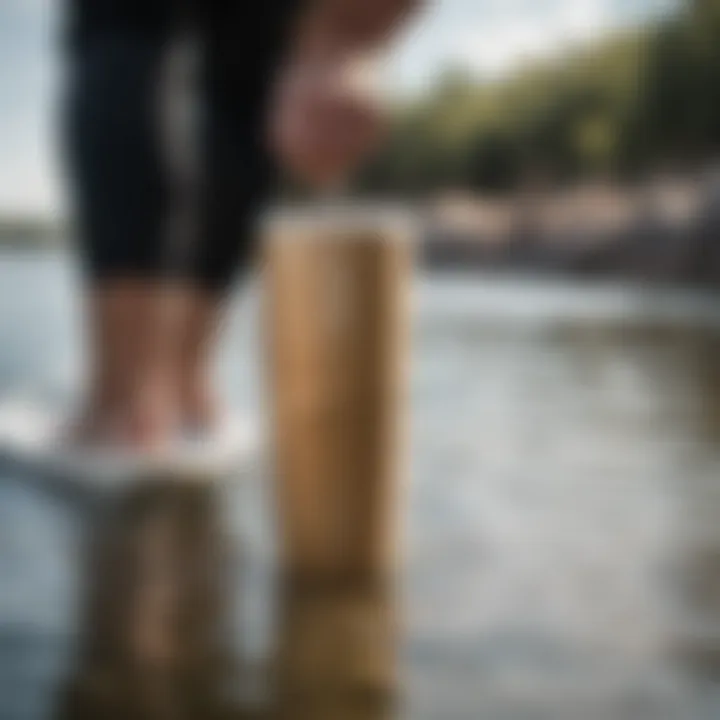 User enjoying a Corkcicle tumbler during a watersport activity