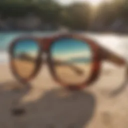 Close-up view of Costa Isla sunglasses showcasing innovative lens technology