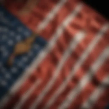 Close-Up of a Marine Flag's Intricate Design A close-up of a specific marine flag showcasing its intricate design and colors