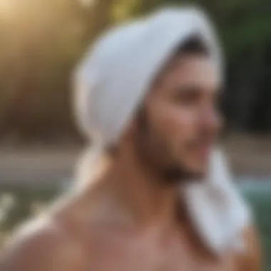 Using a Towel for Ear Drying Using a towel to absorb water from the ear