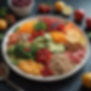Nutrition for Optimal Respiratory Function A colorful plate of nutritious foods supporting lung health