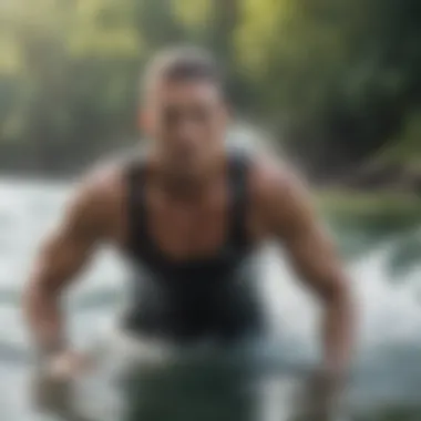 Exercises to Boost Lung Stamina for Water Activities An athlete practicing lung-expanding exercises to improve performance in water activities