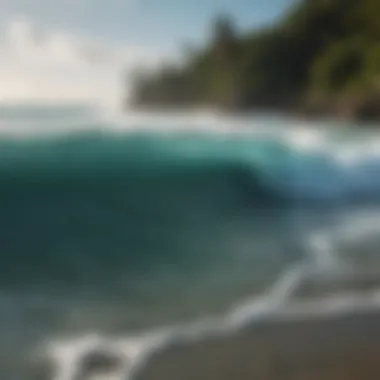 The Tranquil Indian Ocean Serene waves lapping on tropical shores of the Indian Ocean