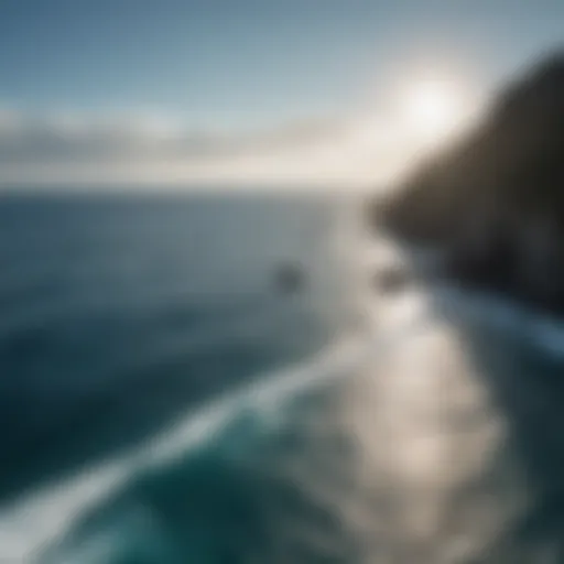 Vast expanse of the Pacific Ocean under a clear blue sky