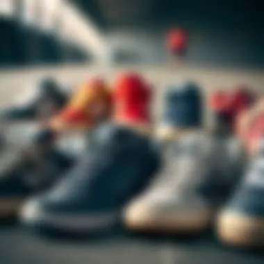 Variety of Skate Shoe Styles Selection of skate shoes showcasing style diversity