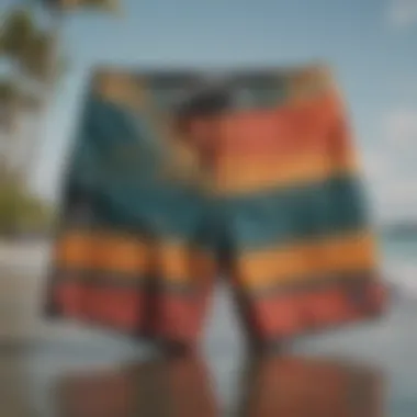 Comparison of materials used in Billabong boardshorts, emphasizing technology.