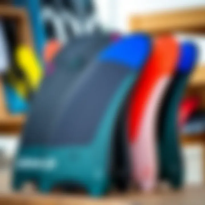 Collection of various DHD fins displayed together