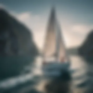 A sailboat navigating open waters representing adventure