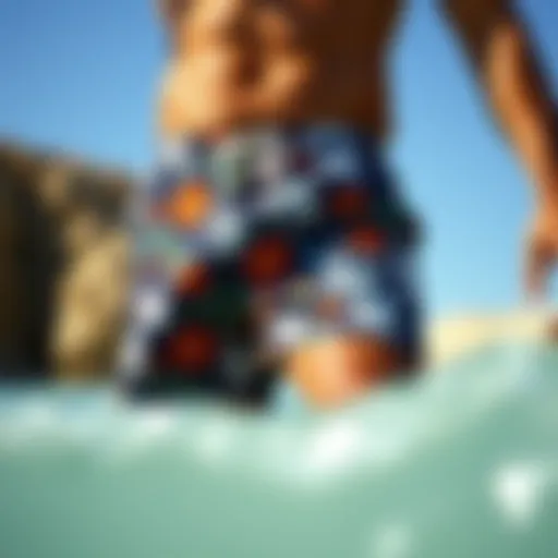 Vintage Greg Noll boardshorts showcasing unique patterns