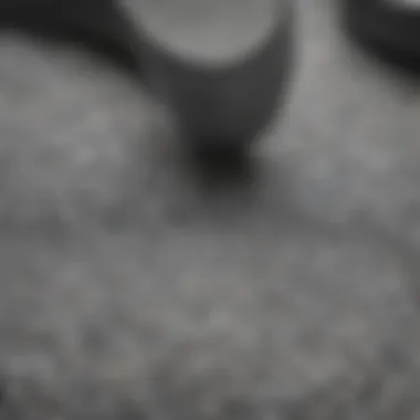 Close-up of grey Sanuks showcasing material texture