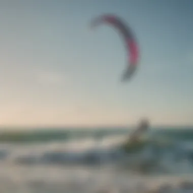 A picturesque kitesurfing spot with perfect waves