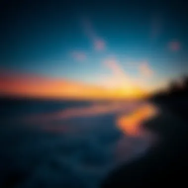 Stunning view of Nelscott Beach at sunset