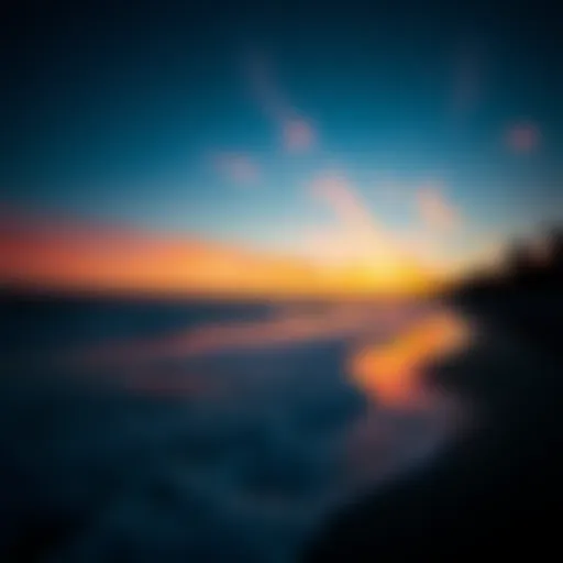 Stunning view of Nelscott Beach at sunset
