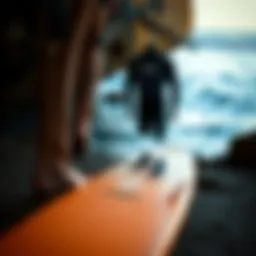 O'Neill Hyperfreak Shorty wetsuit displayed on a surfboard