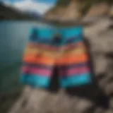 Patagonia board shorts showcasing vibrant patterns and styles
