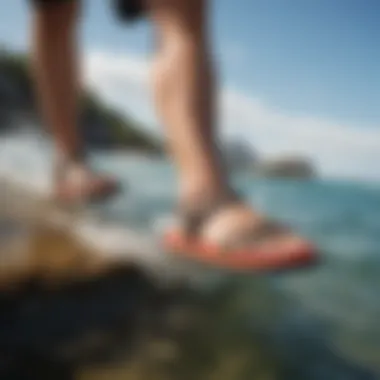 Reef Bounce Vista Sandals in action during a watersport activity