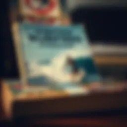A vintage surfing book cover featuring iconic surf imagery