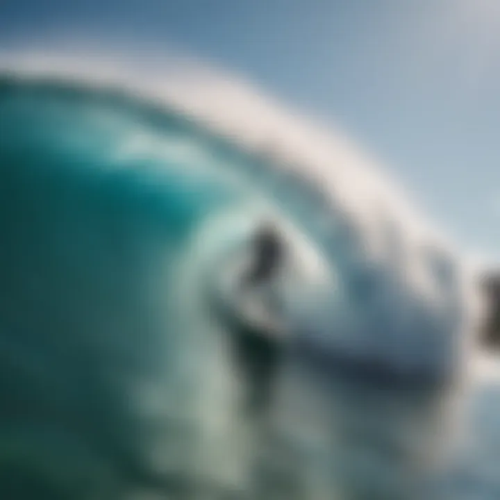 A surfer riding a perfect wave showcasing the essence of wave dynamics.