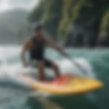 Diverse Watersport Activities: A Thrilling Experience An expansive view of diverse watersport activities including surfing and kayaking