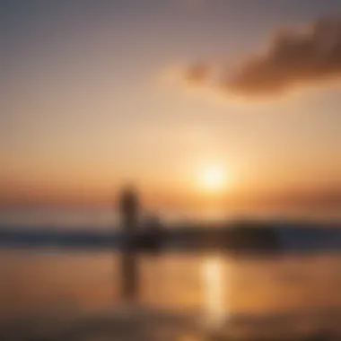 The Essence of Sanuk: Sunset Serenity A serene sunset over a tranquil sea, embodying the essence of Sanuk