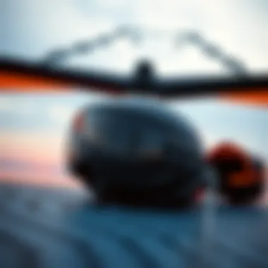 Close-up of essential wing surfing gear