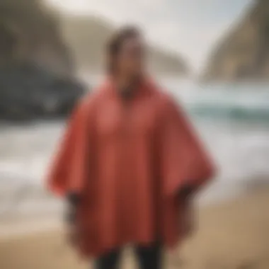 Close-up of different materials used in surf ponchos