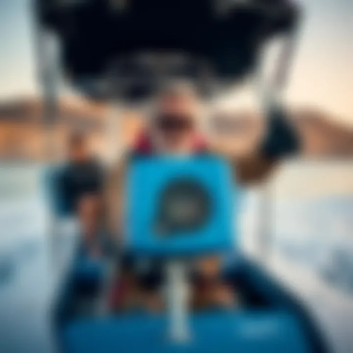 Watersport enthusiasts using the Reef Blue Yeti on a boat