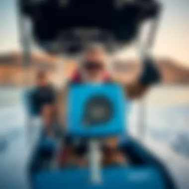 Watersport Enthusiasts with the Reef Blue Yeti Watersport enthusiasts using the Reef Blue Yeti on a boat