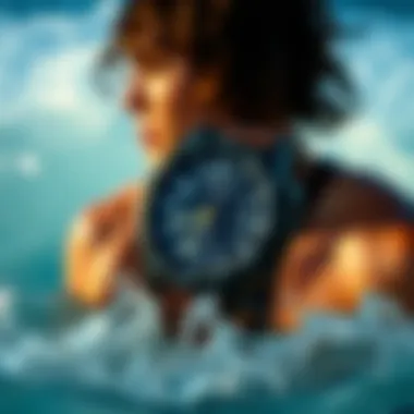Performance of the Rip Curl ATS Watch in Water Sports Rip Curl ATS Watch in a water activity setting