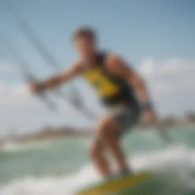 A group training session for aspiring kiteboarders