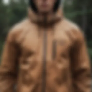 Detailed view showcasing the unique features of the RVCA jacket