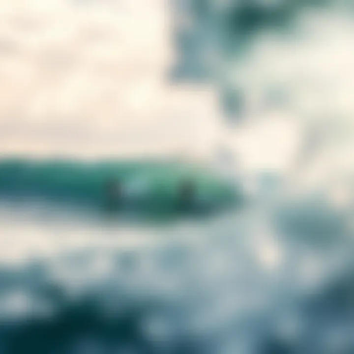 Surfers tackling the powerful waves at Pipeline
