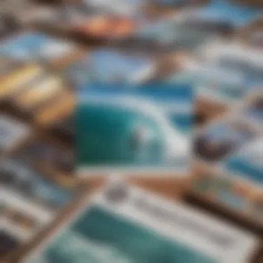 Renowned Surfing Titles Display A collection of renowned surfing titles on display