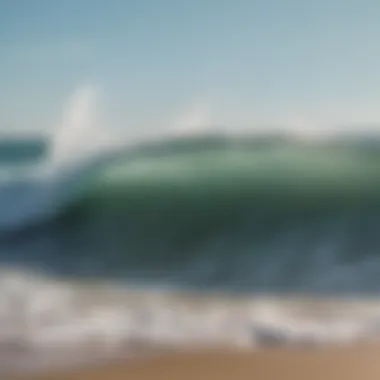 Serene ocean waves gently lapping against a sandy shore