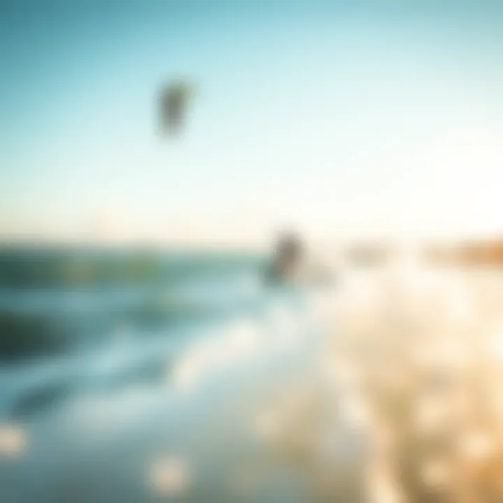 A kite surfer gliding over the waves in Union Island.