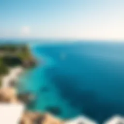 A stunning view of Union Island's shoreline with crystal clear waters.