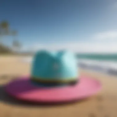 Stylish Surfing Hat with Strap A stylish surfing hat with strap in bright colors